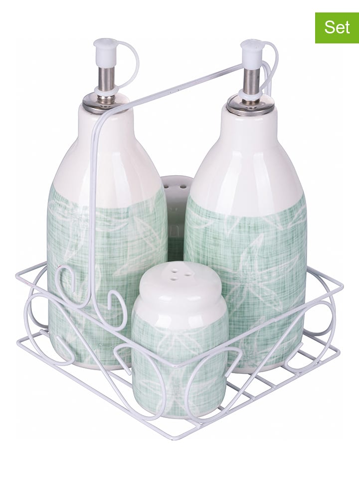 Villa d´Este 5-częściowy zestaw "Cozumel" w kolorze biało-miętowym rozmiar: onesize