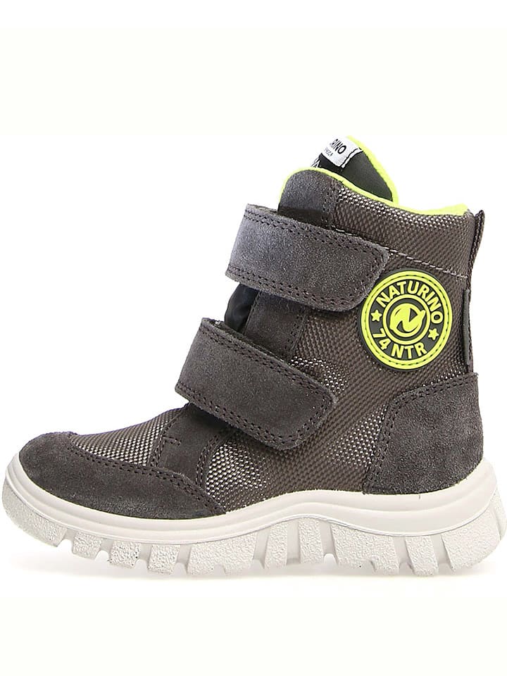 Naturino Skórzane botki "Geminae" w kolorze szarym rozmiar: 31