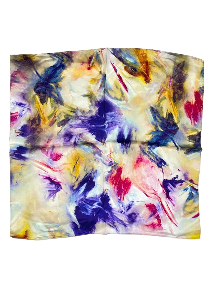 Jedwabna chusta ze wzorem - 50 x 50 cm