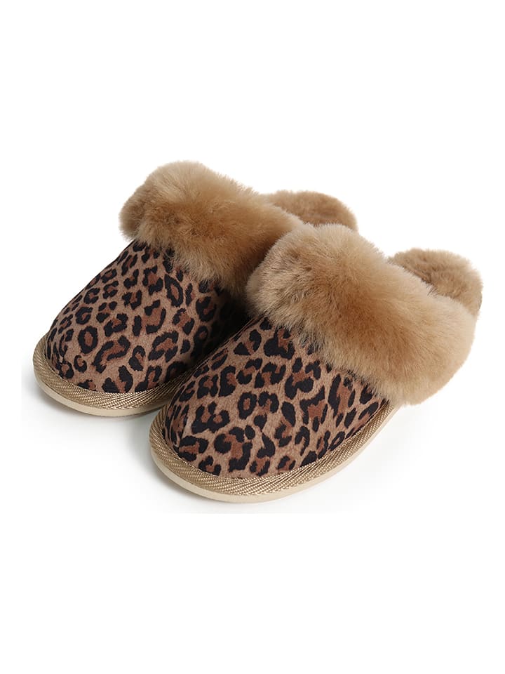 Kaiser Naturfellprodukte Klapki wełniane w kolorze jasnobrązowym rozmiar: 37