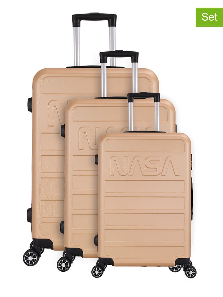 Nasa Walizki (3 szt.) "Vanguard" w kolorze kremowym rozmiar: onesize