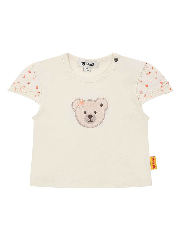 Steiff Koszulka w kolorze kremowym rozmiar: 86