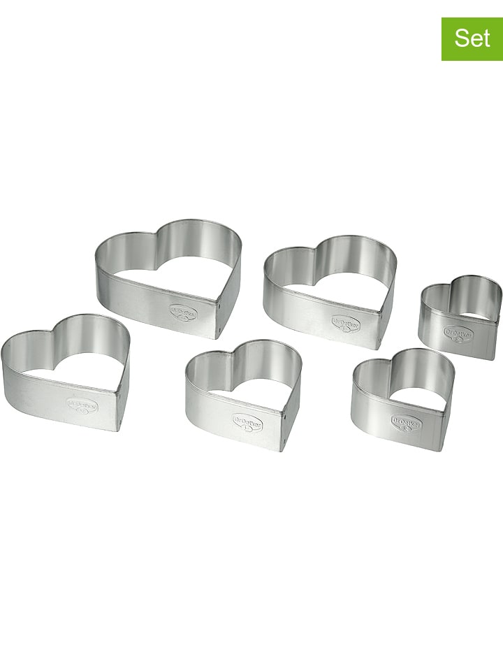 6 foremek w kolorze srebrnym do wykrawania