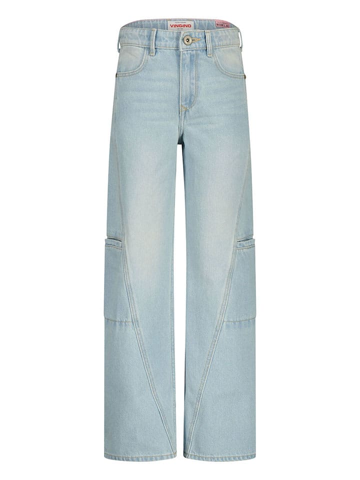 Vingino Bojówki dżinsowe w kolorze błękitnym rozmiar: 128