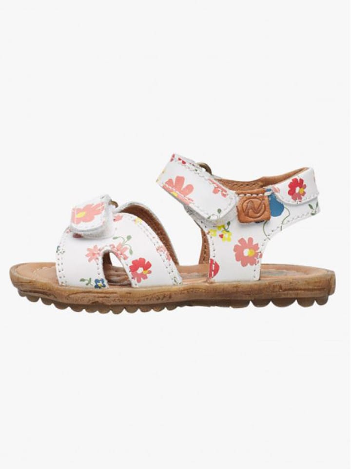 Naturino Skórzane sandały "Sun" w kolorze białym rozmiar: 33