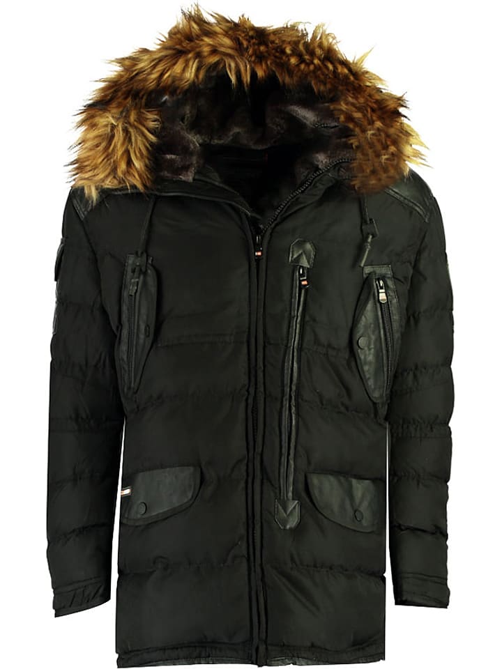 Geographical Norway Parka "Biphone" w kolorze czarnym rozmiar: XL
