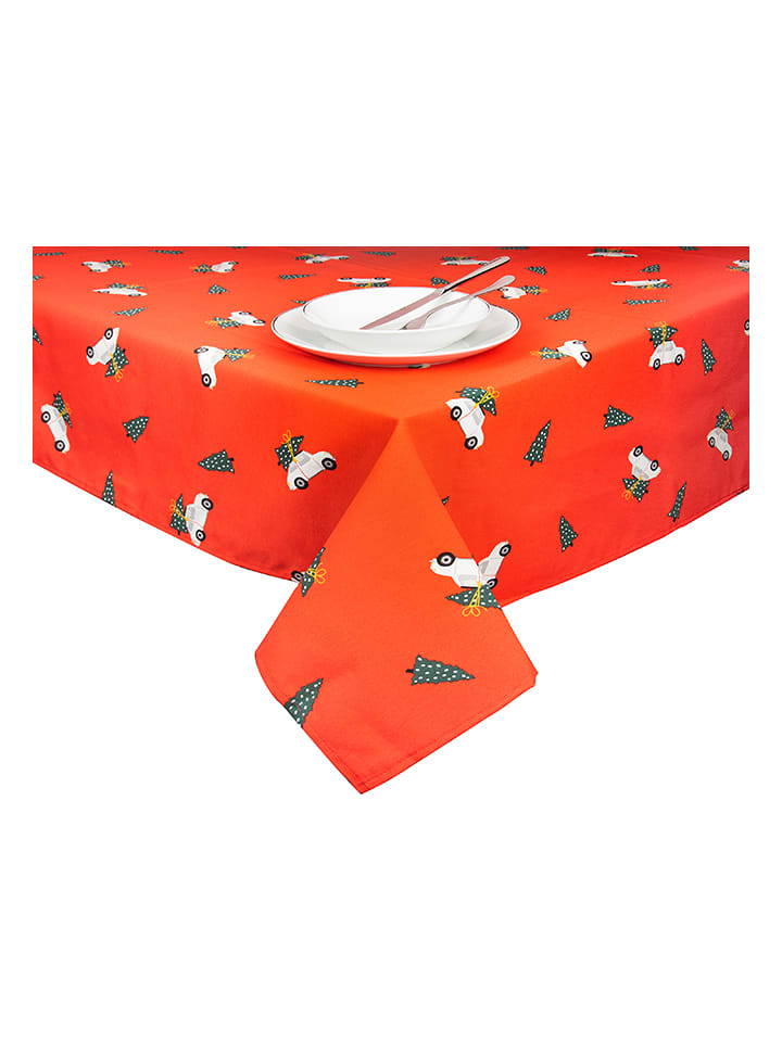 Trendy Kitchen by EXCÉLSA Obrus "Ready for Christmas" w kolorze czerwonym - 240 x 140 cm rozmiar: onesize