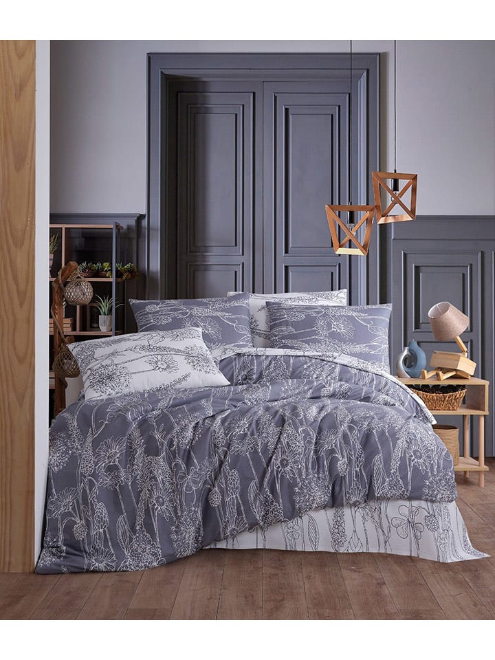 Elizabed Komplet pościeli w kolorze jasnoszaro-białym rozmiar: 135x200 cm