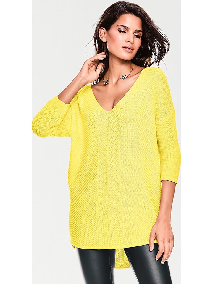 Heine Sweter w kolorze żółtym rozmiar: 40/42