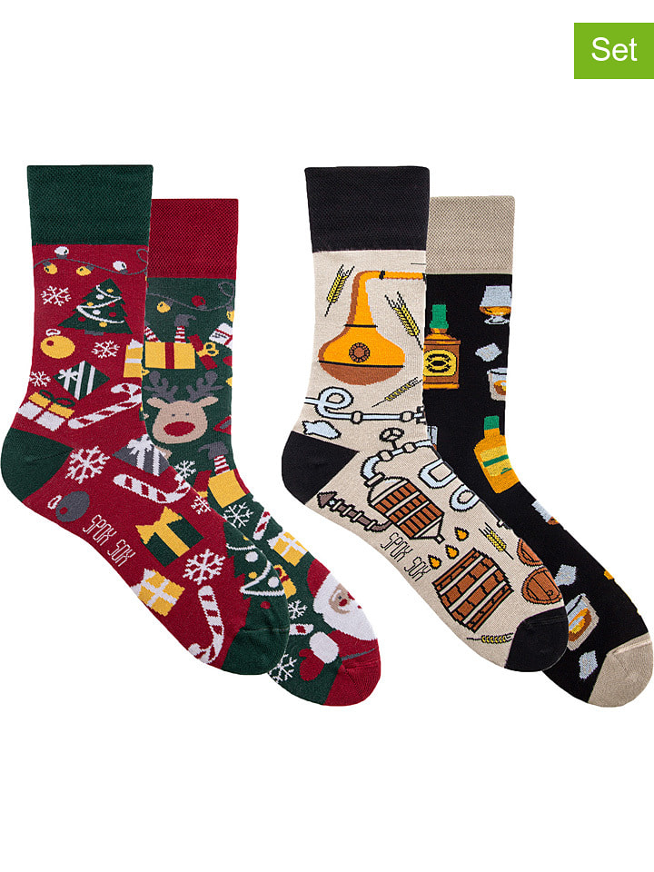 Spox Sox Skarpety (2 pary) "Stick & Carrot" ze wzorem rozmiar: 40-43