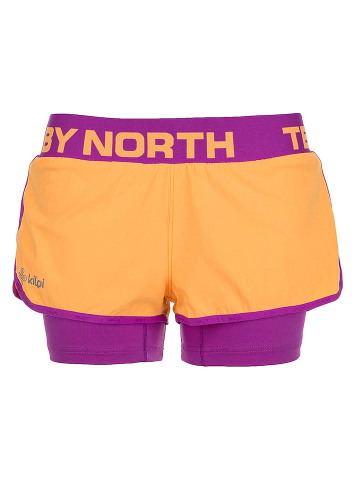 Szorty funkcyjne "Irazu" w kolorze musztardowo-fioletowym