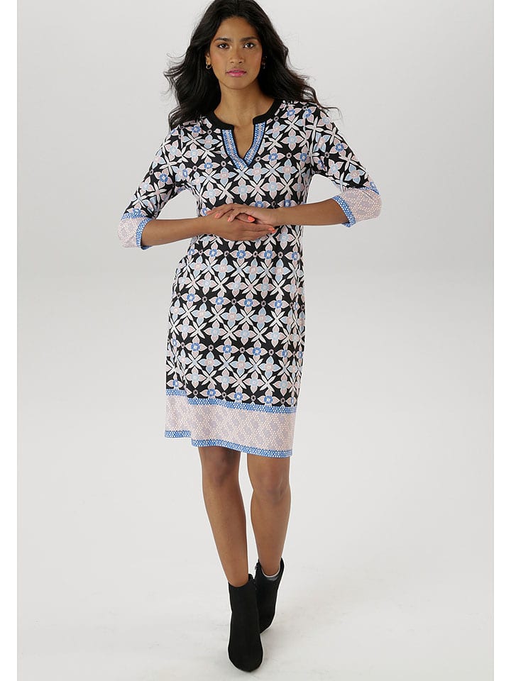 Aniston Sukienka w kolorze czarno-jasnoróżowym rozmiar: 38