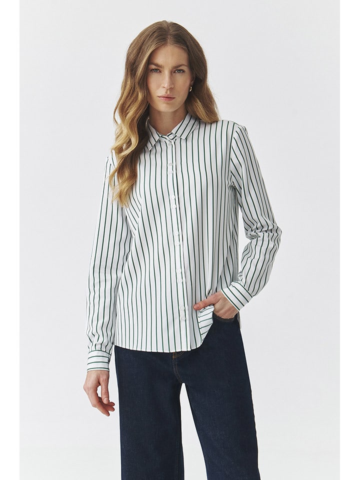 TATUUM Bluzka w kolorze biało-zielonym rozmiar: 40