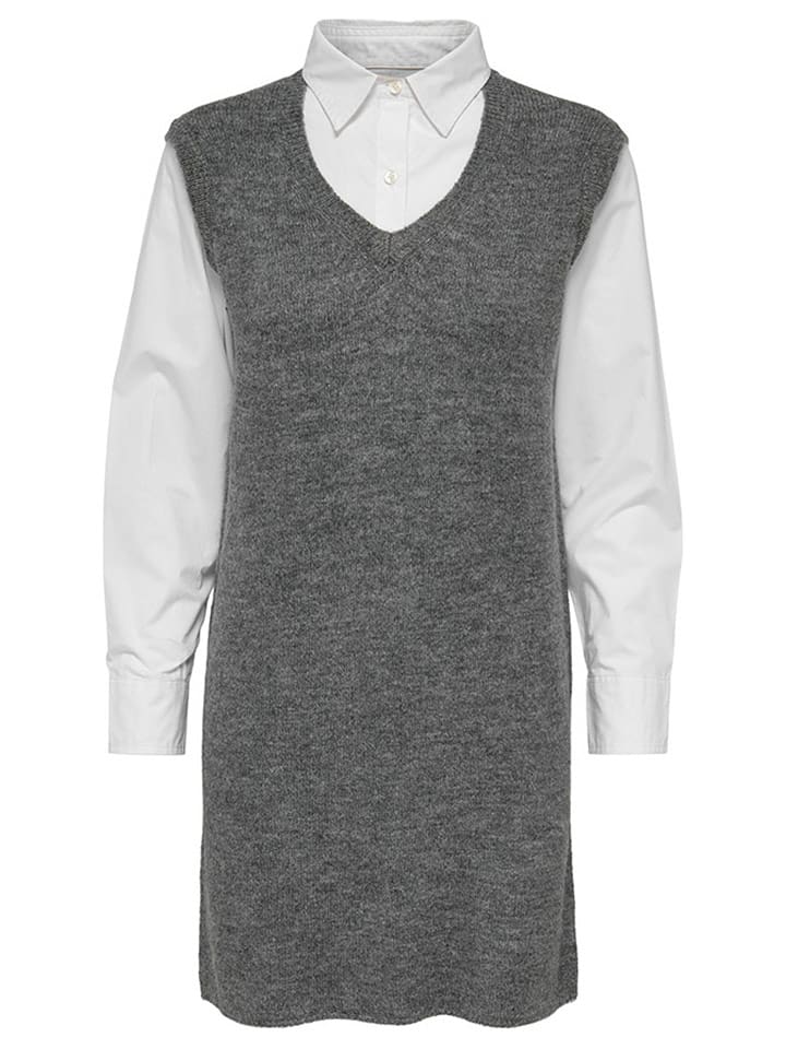 JDY Sukienka w kolorze biało-szarym rozmiar: XS