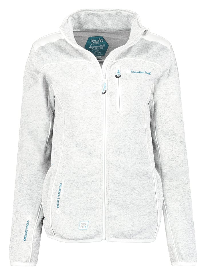 Canadian Peak Kurtka polarowa "Theseak" w kolorze białym rozmiar: L