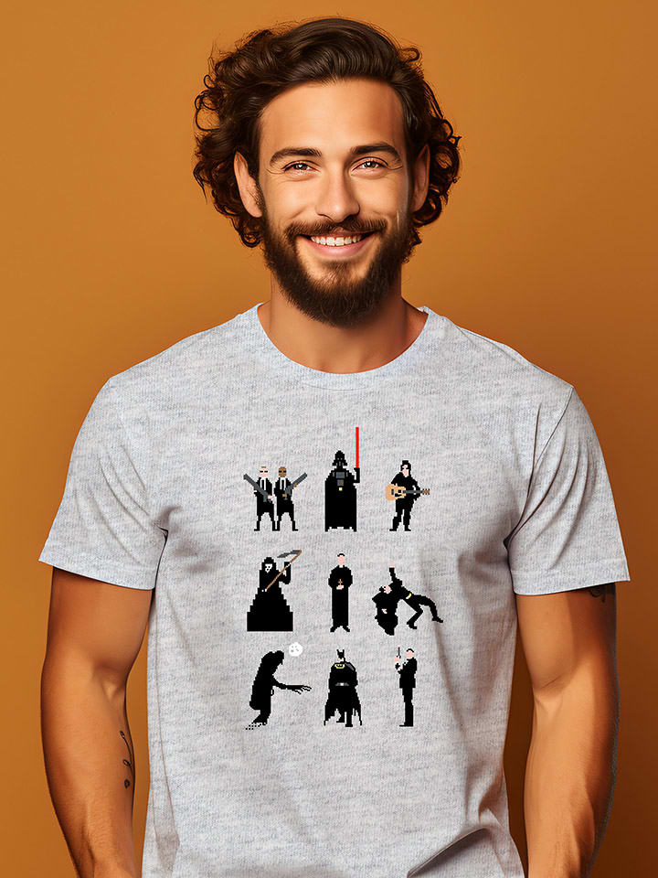 WOOOP Koszulka "Men in Black" w kolorze jasnoszarym rozmiar: L