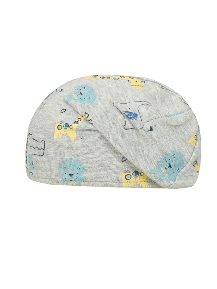 Döll Czapka beanie w kolorze szarym ze wzorem rozmiar: 45 cm