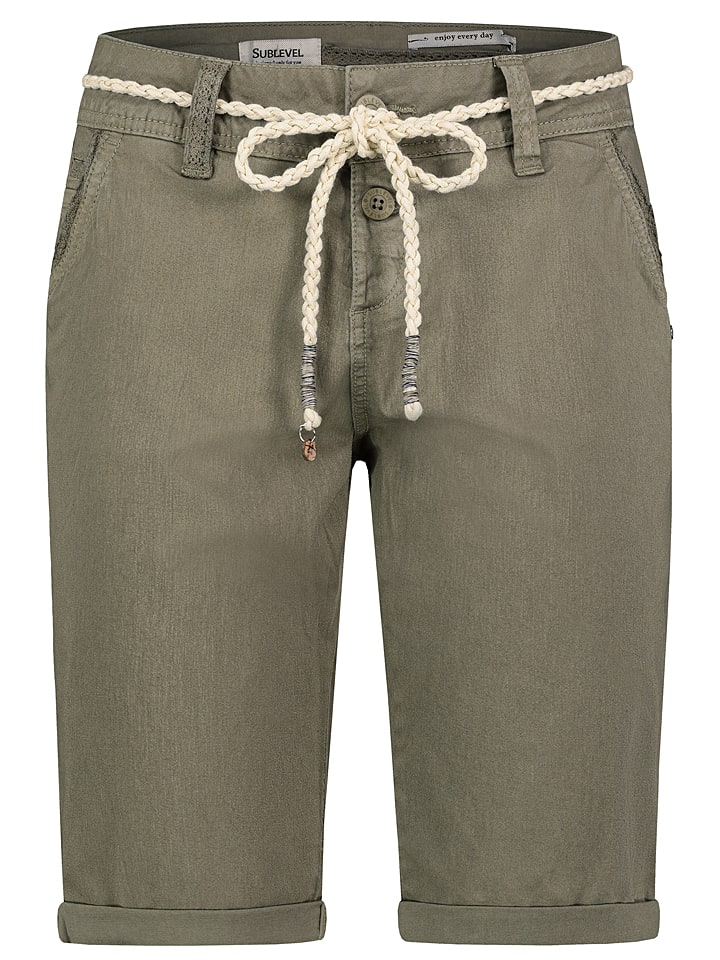 Sublevel Bermudy "Sublevel" w kolorze khaki rozmiar: XL