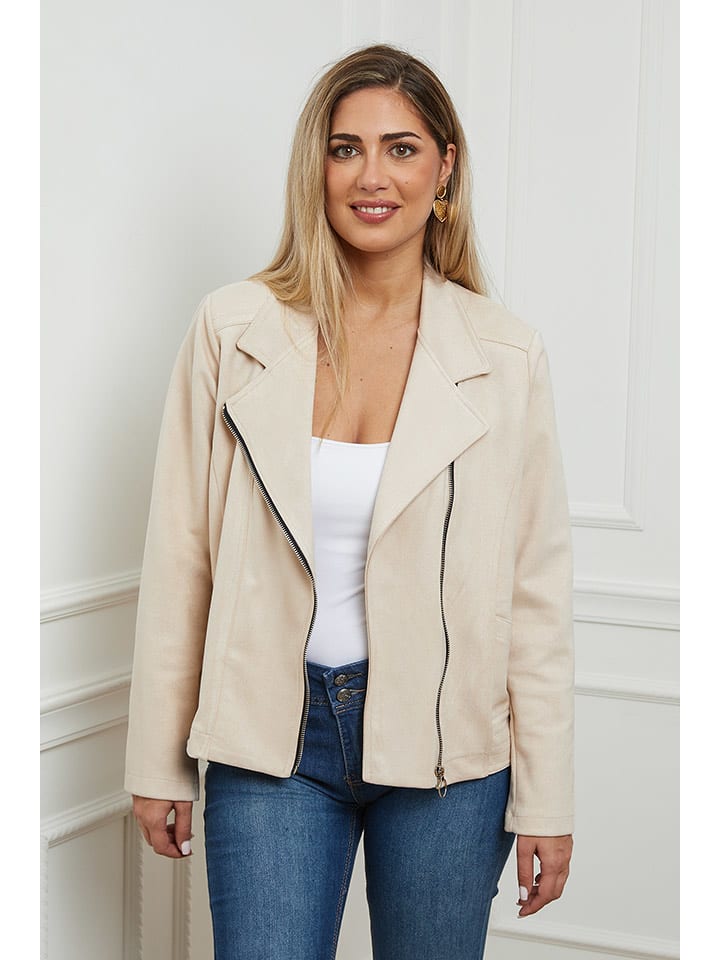 Plus Size Company Kurtka przejściowa "Biocel" w kolorze beżowym rozmiar: 40