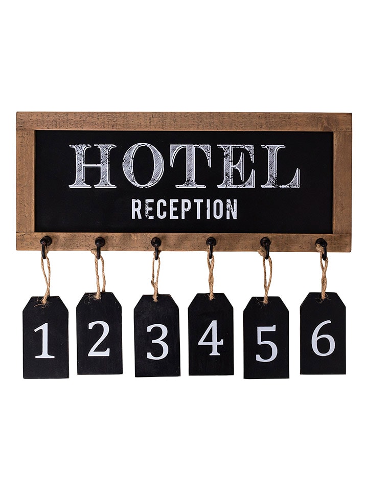 Anticline Wieszak w kolorze czarno-jasnobrązowym na klucze - 46 x 19 cm rozmiar: onesize