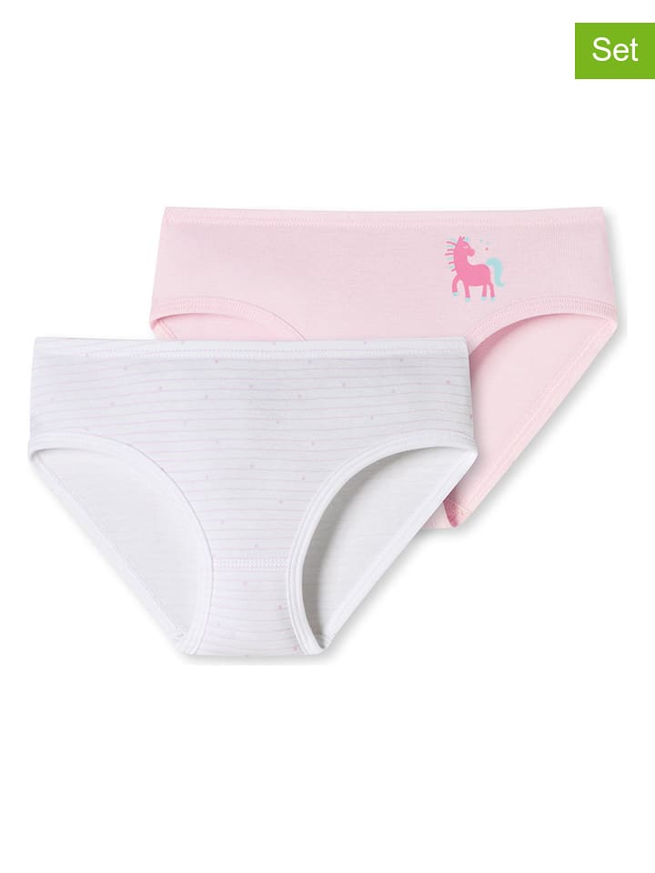 Schiesser Majtki (2 pary) w kolorze różowym i białym rozmiar: 92