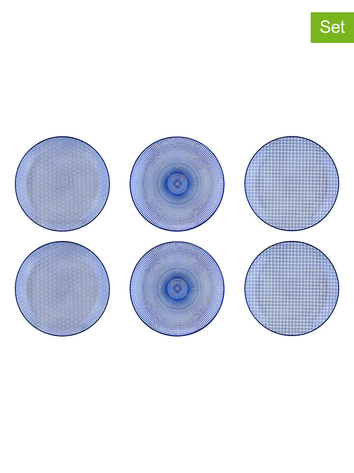 Björn Talerze obiadowe (6 szt.) "Dark" w kolorze granatowym - Ø 26 cm rozmiar: onesize