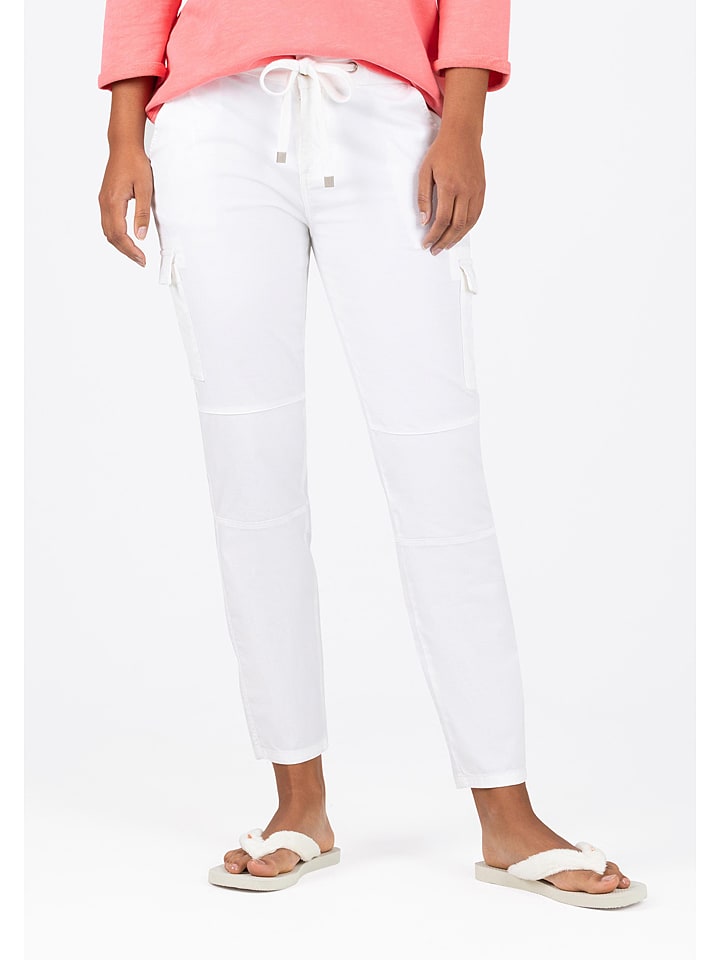 Timezone Bojówki w kolorze białym rozmiar: W26