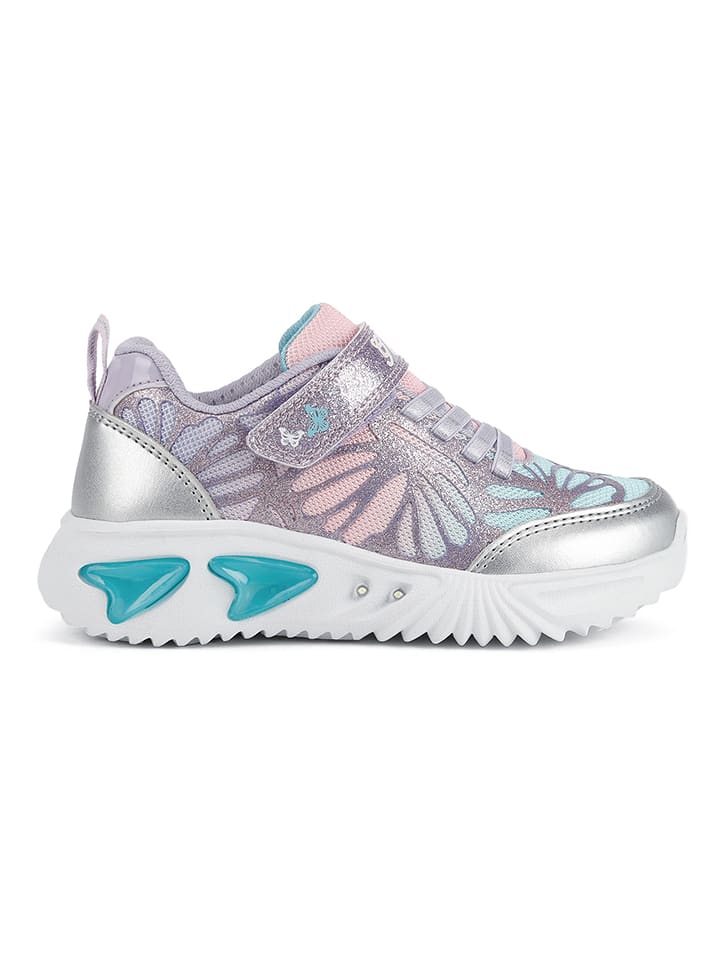 Sneakersy "Assister" w kolorze srebrno-jasnoróżowym