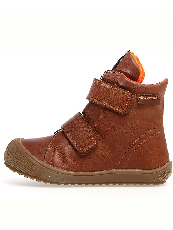 Naturino Skórzane kozaki "Leoti" w kolorze jasnobrązowym rozmiar: 26