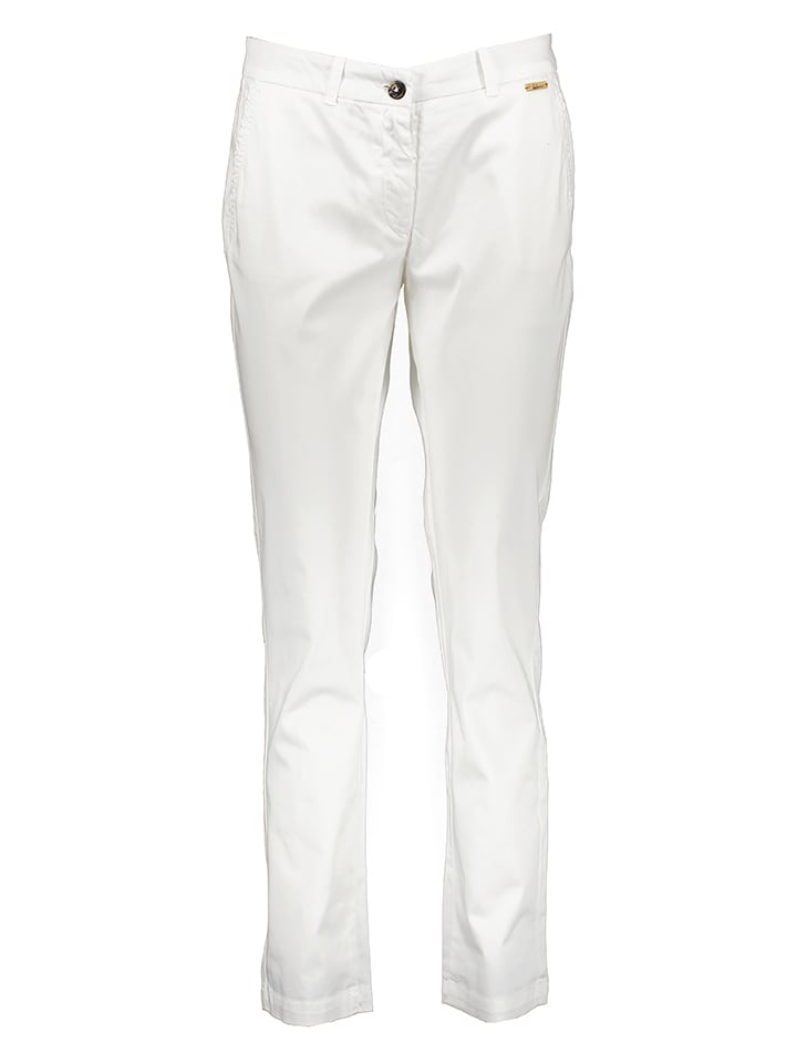 Luis Trenker Spodnie w kolorze białym rozmiar: 42