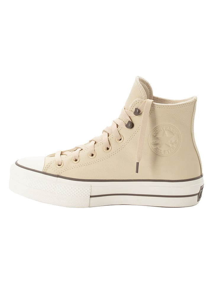 Converse Skórzane sneakersy "Ctas Lift Platform Wearherized" w kolorze beżowym rozmiar: 40