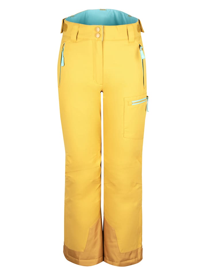 Trollkids Spodnie narciarskie "Hallingdal" w kolorze żółtym rozmiar: 128