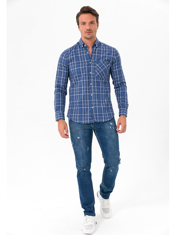 Felix Hardy Koszula w kolorze niebiesko-białym ze wzorem rozmiar: 3XL