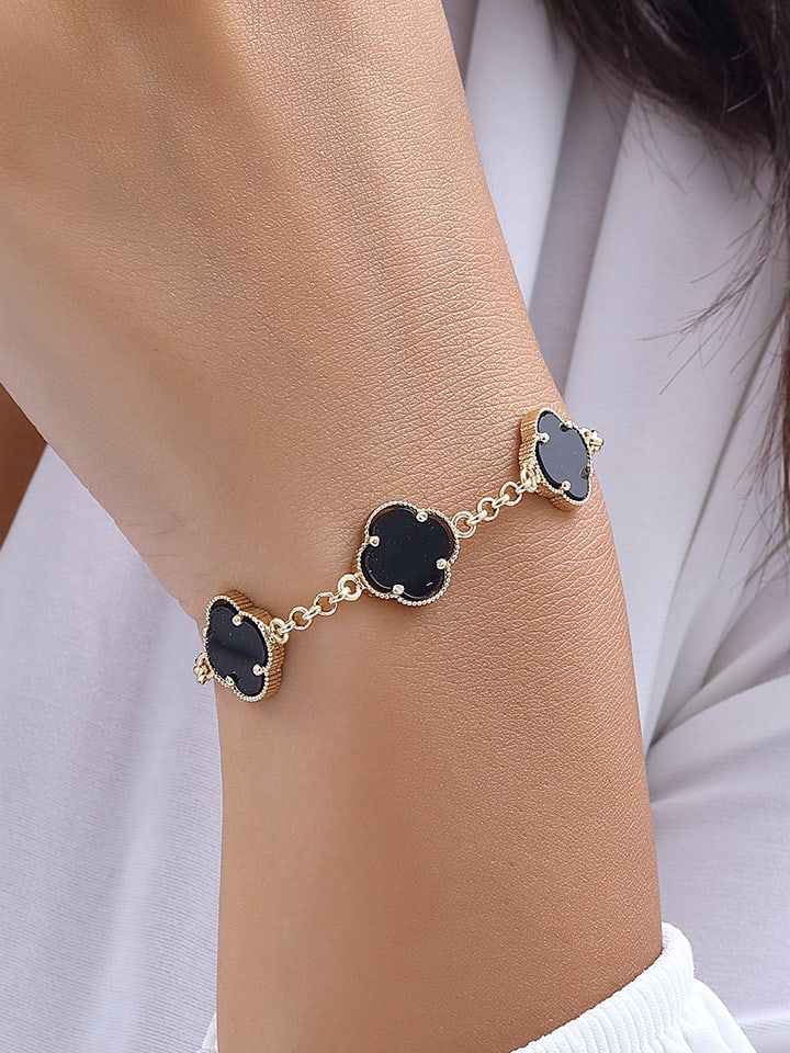 Nakkash Pozłacana bransoletka z masą perłową rozmiar: onesize