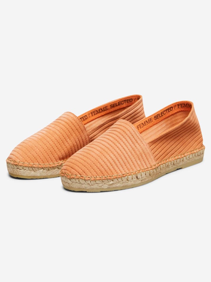 SELECTED FEMME Skórzane espadryle "Ellen" w kolorze pomarańczowym rozmiar: 38