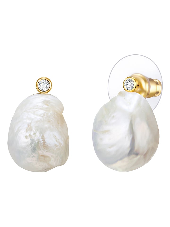 Yamato Pearls Pozłacane kolczyki-wkrętki z perłami rozmiar: onesize