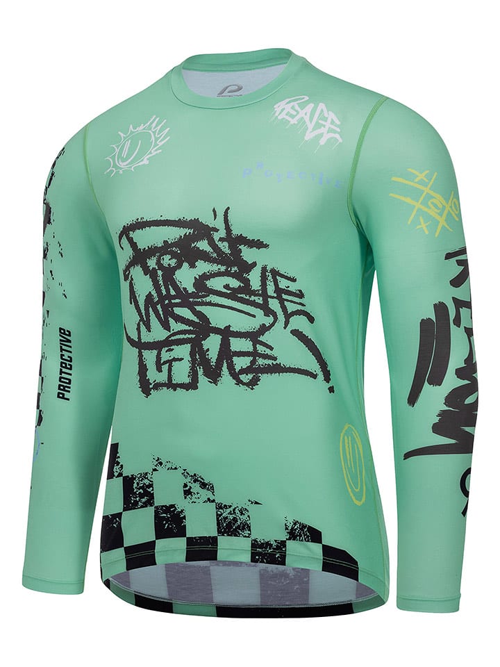 Protective Koszulka kolarska "Head On" w kolorze morskim rozmiar: 4XL