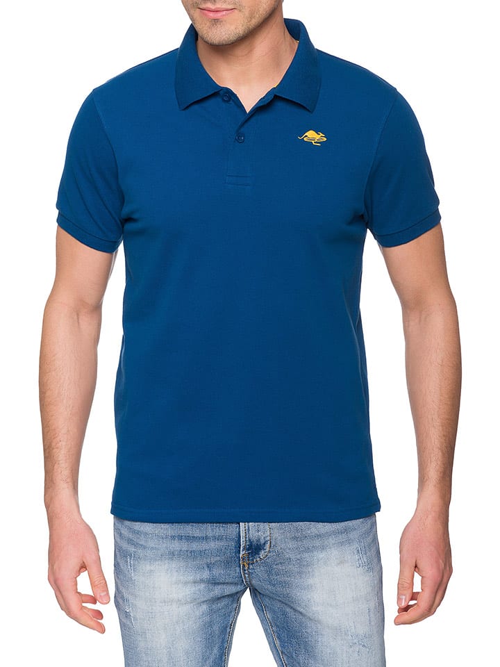 Hot Buttered Koszulka polo "Stoney" w kolorze niebieskim rozmiar: XL