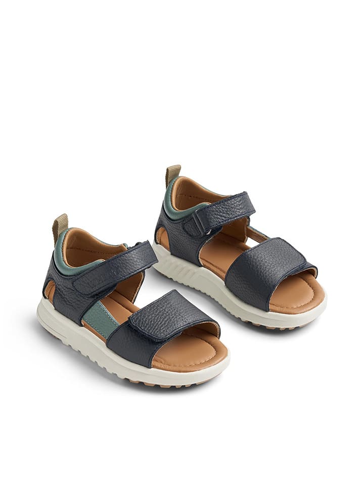 Wheat Skórzane sandały "Maxie" w kolorze granatowym rozmiar: 27