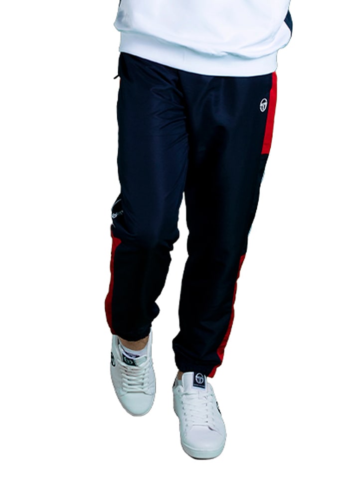 Spodnie sportowe "Abita" w kolorze granatowo-czerwonym