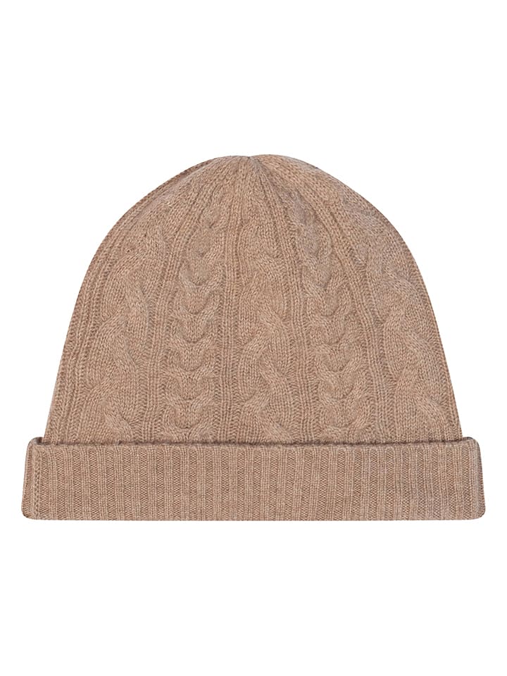 AUTHENTIC CASHMERE Kaszmirowa czapka "Scott" w kolorze beżowym rozmiar: onesize