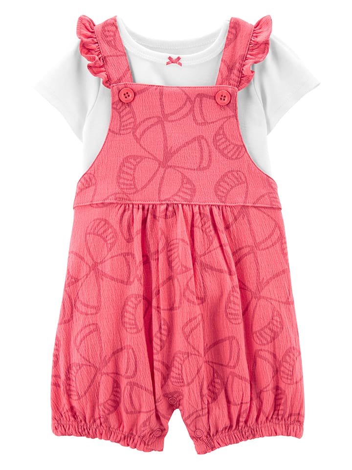 2-częściowy komplet w kolorze biało-różowym