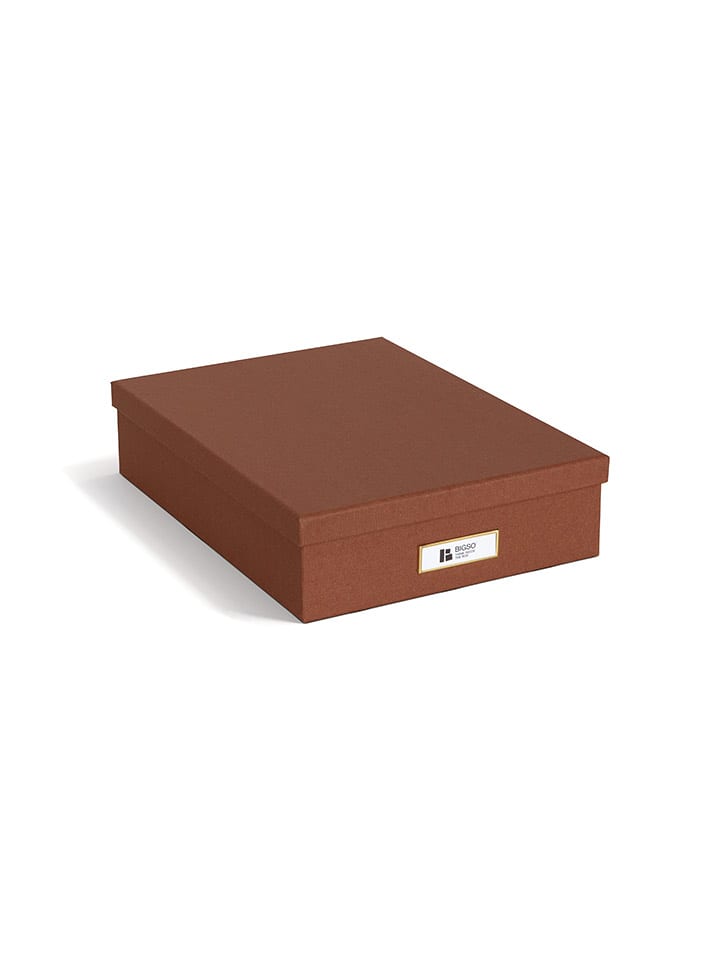 BigsoBox Pudełko "Oskar" w kolorze brązowym na dokumenty - DIN A4 rozmiar: onesize