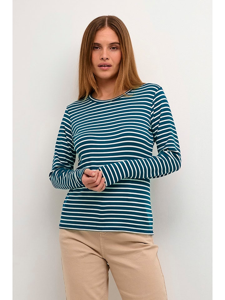 Kaffe Koszulka w kolorze niebiesko-białym rozmiar: XL