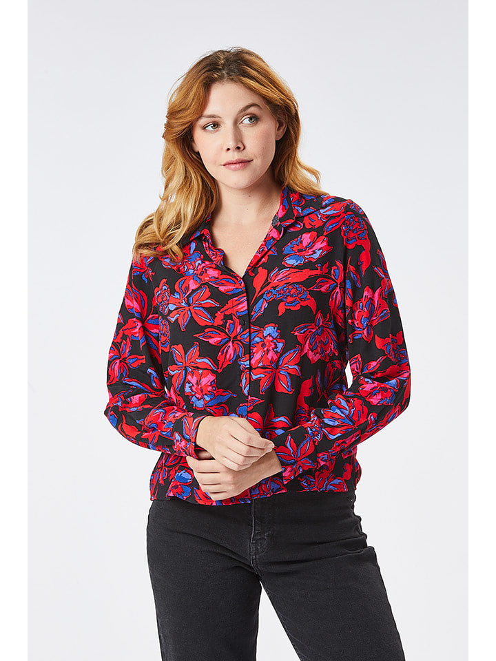 Zibi London Bluzka w kolorze czarno-czerwonym rozmiar: 40