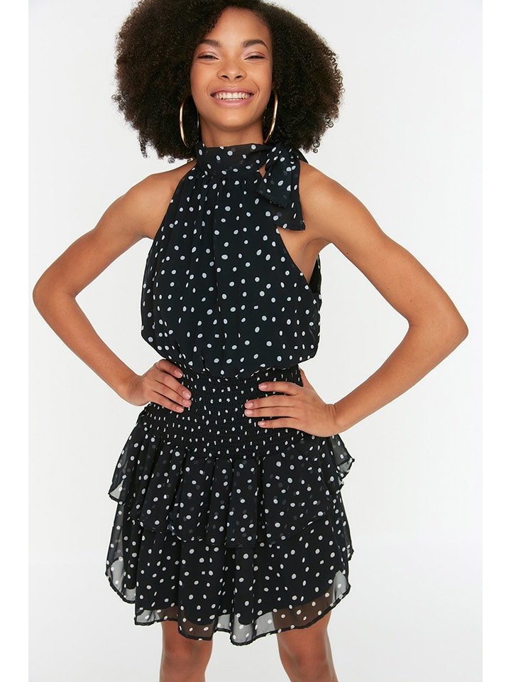 trendyol Sukienka w kolorze czarno-białym rozmiar: 38