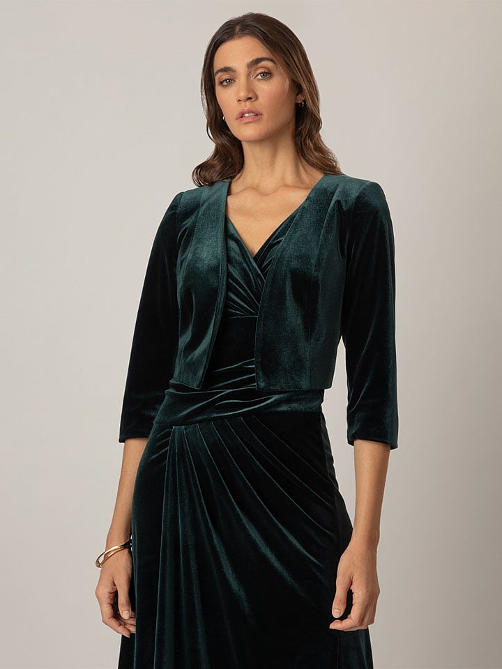 APART Aksamitne bolerko w kolorze ciemnozielonym rozmiar: 40