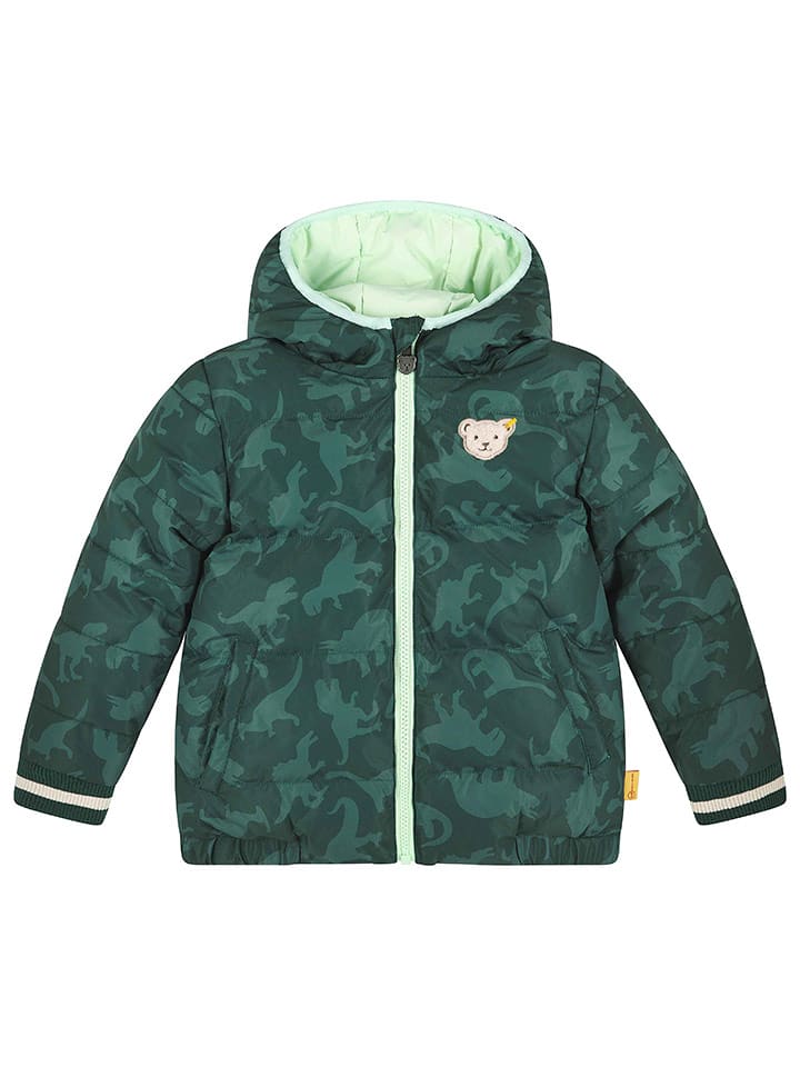Steiff Dwustronna kurtka zimowa w kolorze zielonym rozmiar: 98