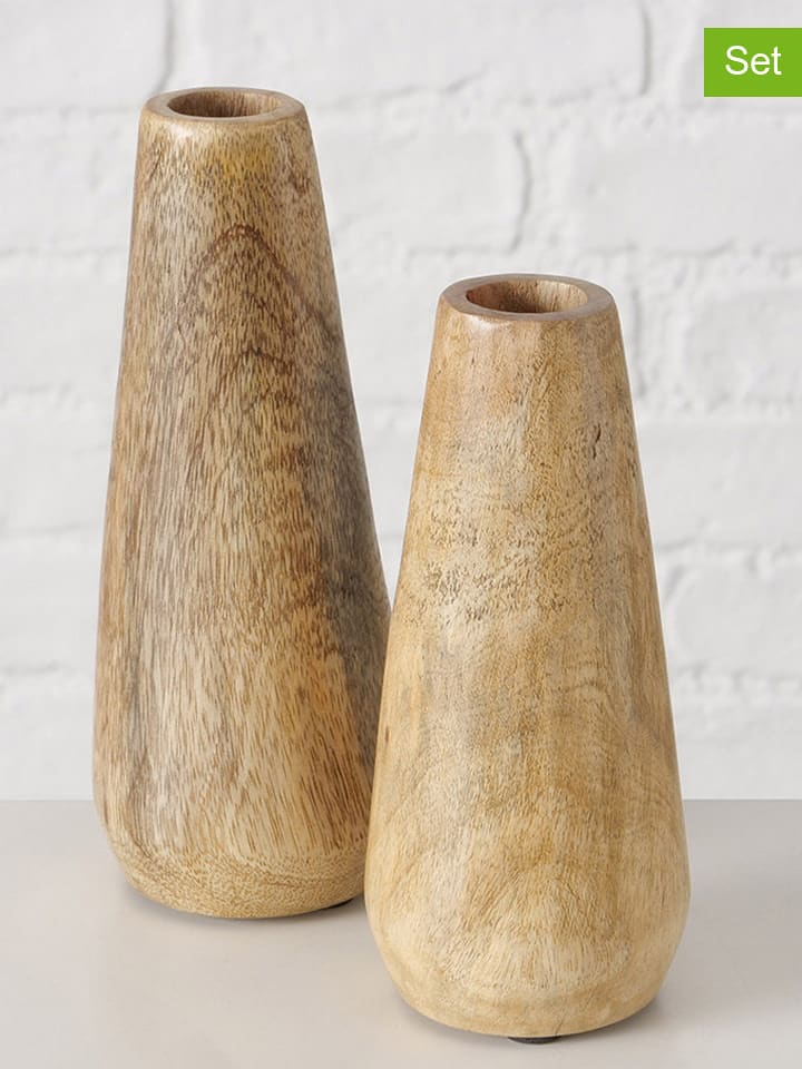 Boltze Wazony (2 szt.) "Vahas" w kolorze beżowym rozmiar: onesize