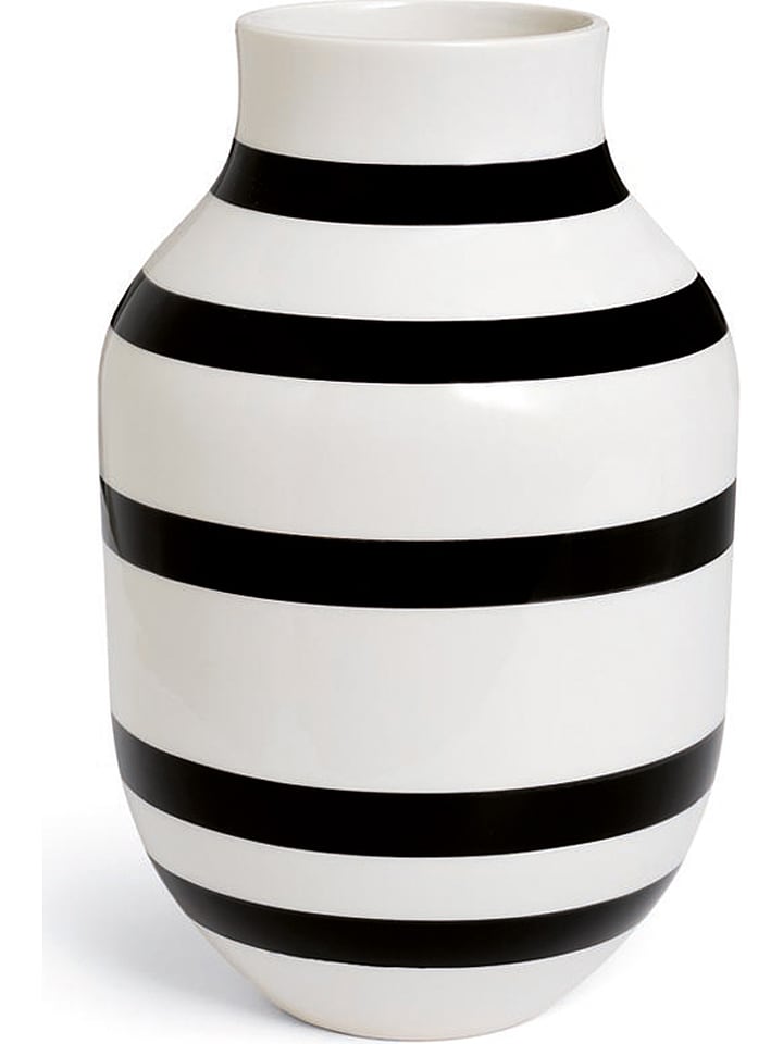 Kähler Wazon "Omaggio" w kolorze czarno-białym - wys. 30,5 cm rozmiar: onesize